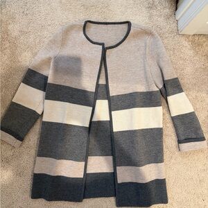 100% Merino Wool Striped Cardigan